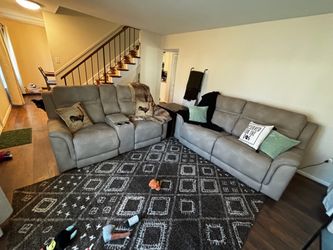 Ashley furniture reclining sofa and loveseat set