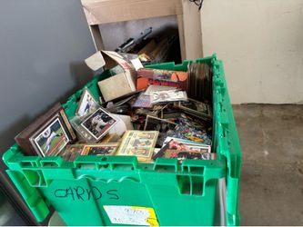 Large tote of of sports cards