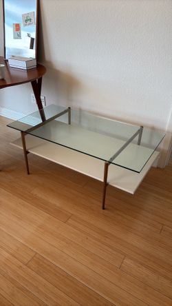 West Elm Glass Coffee Table