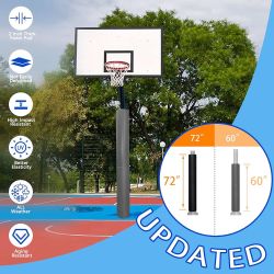 VANCL Basketball Pole Padding Heavy Duty Safety Pad for 3"- 5" Round Poles, Waterproof & Durable-Garage, Basement, Outdoor Court Safety Pad