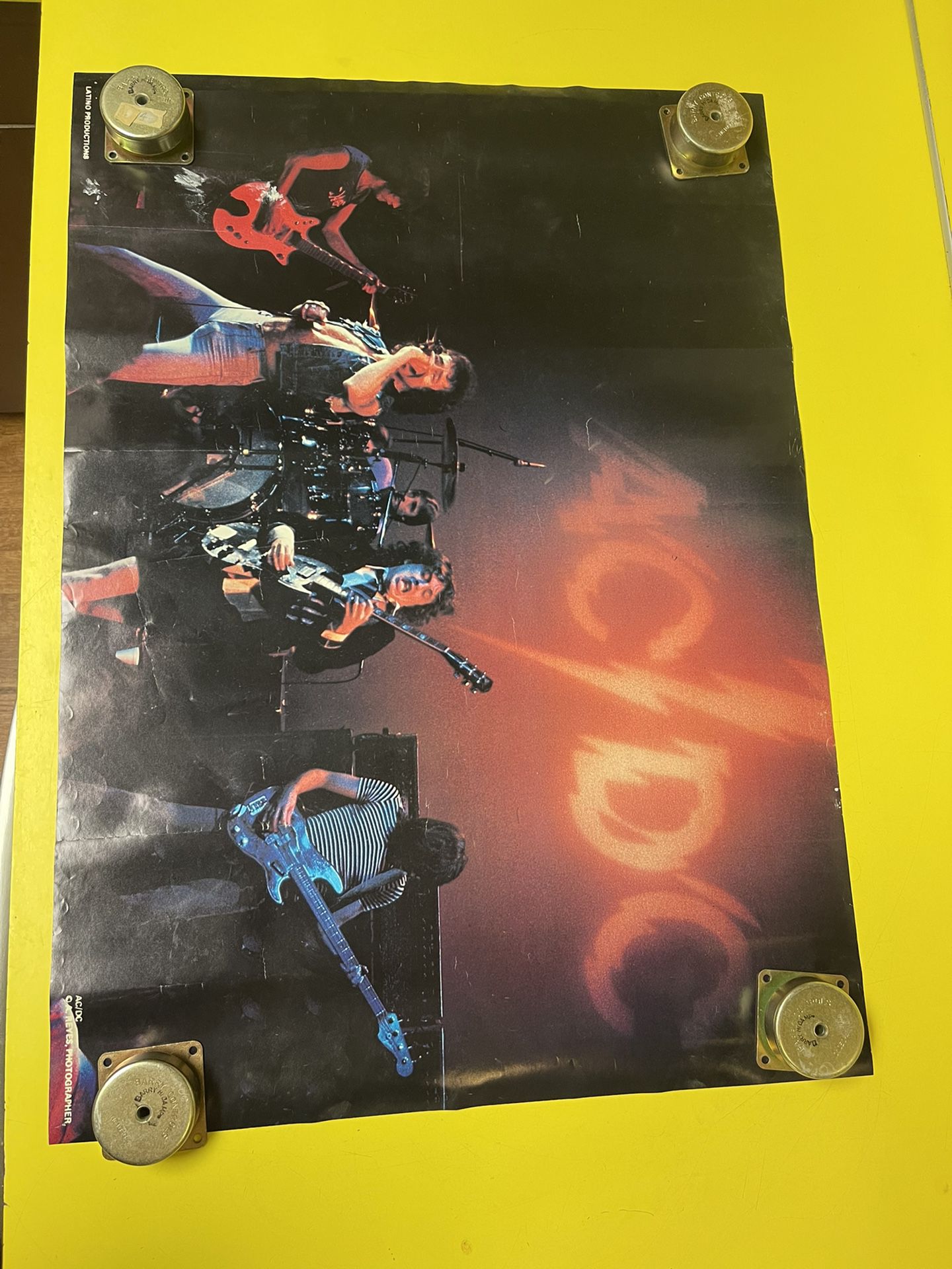 Original 1980 AC/DC concert band poster 20” x 27”