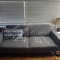 Free - Low Profile Blue Tweed Couch