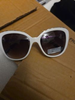 White Oversized Square Frame Sunglasses