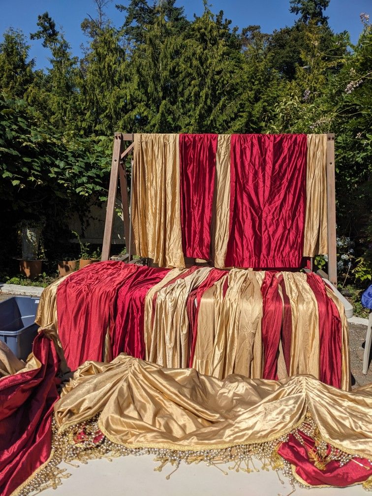 Red And Golden Curtains