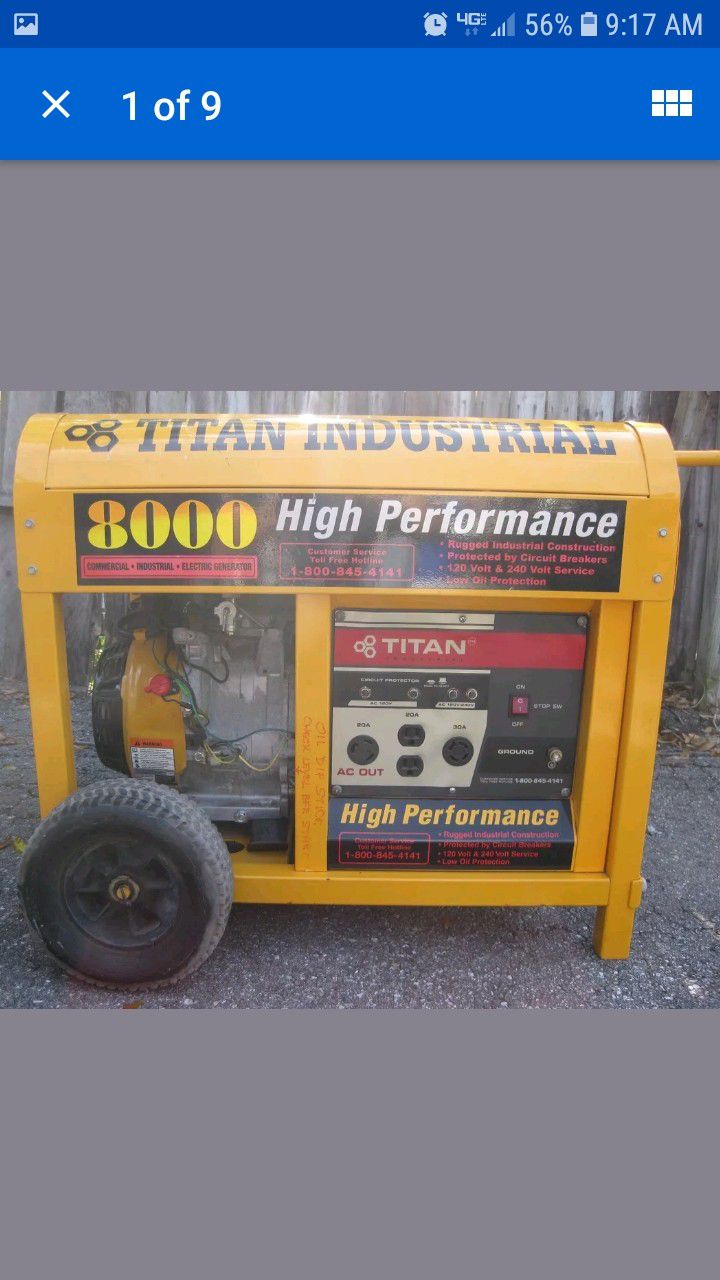 Titan 8000 generator