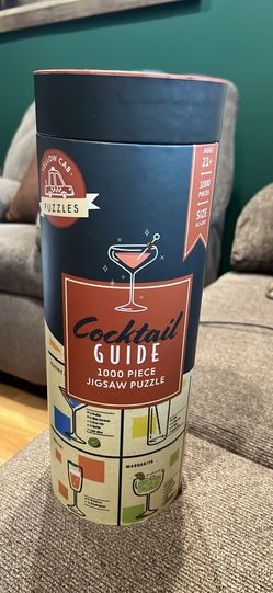 Cocktail Guide 1,000 piece jigsaw puzzle - Yellow Cab Puzzles - 21.7 X 27.6”