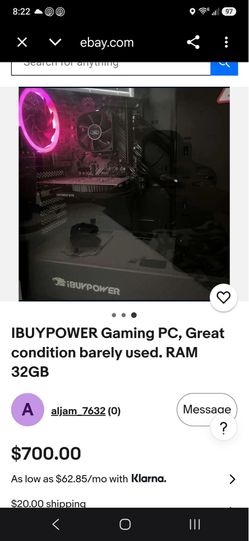 IBUYPOWER Gaming PC, Great condition barely used. RAM 32GB
