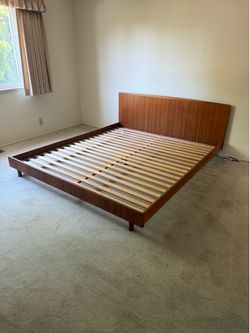 Teak Calking platform bed made in Denmark
