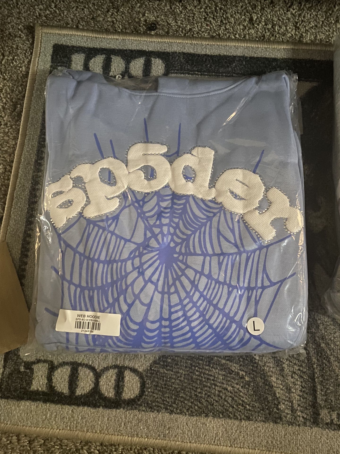 Sp5der hoodie Worldwide Sky Blue (NEGOTIABLE)