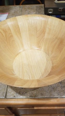 CLAY ART WOODEN BOWL