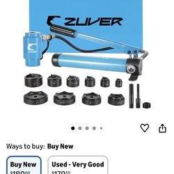 Electrician 15-Ton Hydraulic Knockout Punch Kit 1/2" to 4" Conduit electrical