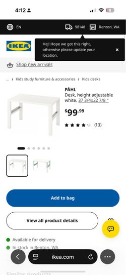 IKEA Pahl Adjustable Desk