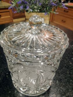 Crystal Biscuit Barrel With Lid