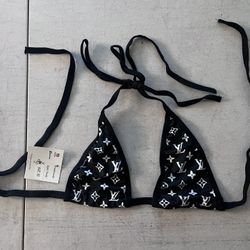 LV print Bikini Top