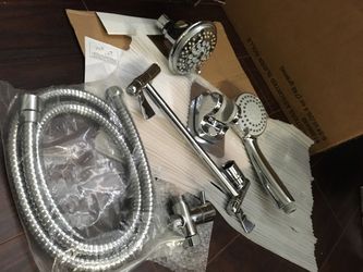 Chrome Dual Shower Head Combo Set