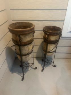 Decorative planters with stands $40