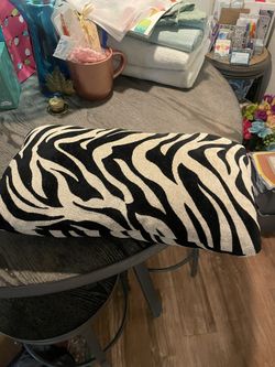 Zebra stripe pillow