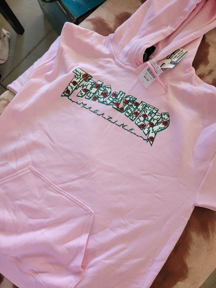 Roses Pullover Thrasher Pink Hoodie