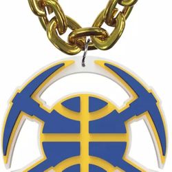 Denver Nuggets Gold Fan Chain Necklaces Brand New