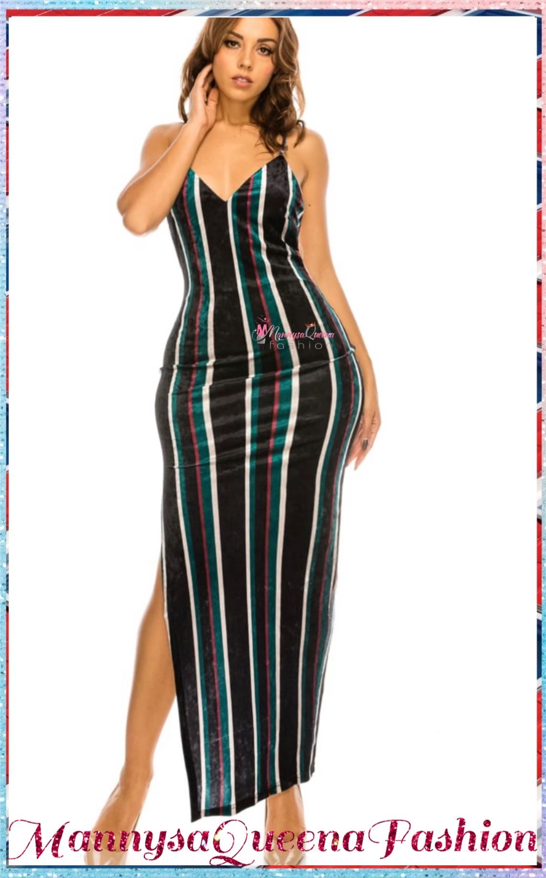 Jazzy Night Dress Blue