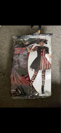 Girl’s Creepy Clown Halloween Costume