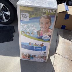 12x30 Metal Pool Frame With Filter Pump Pool Summer Kids Fun
