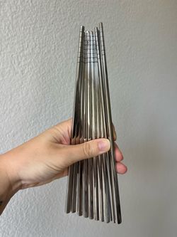 Set of 5 Pairs of Metal Chopsticks