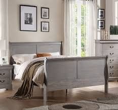 new Queen Grey Sleigh bed in box