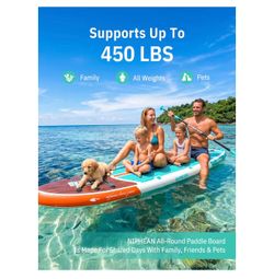 Niphean Inflatable Stand Up Paddle Board with SUP Accessories, Anti-Slip EVA Deck,