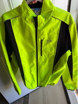 ARSUXEO Winter Warm Up Cycling Jacket in neon yellow