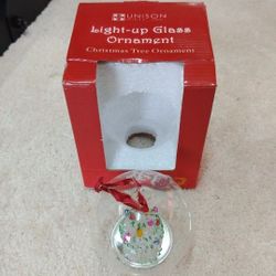 Light Up Glass Ornament