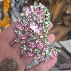 Glass Pastel statement brooch&pendant