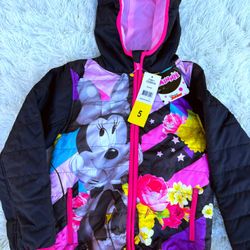 ✨NWT DISNEY GIRLS MINNIE MOUSE JACKET YOUTH SIZE 5 ✨