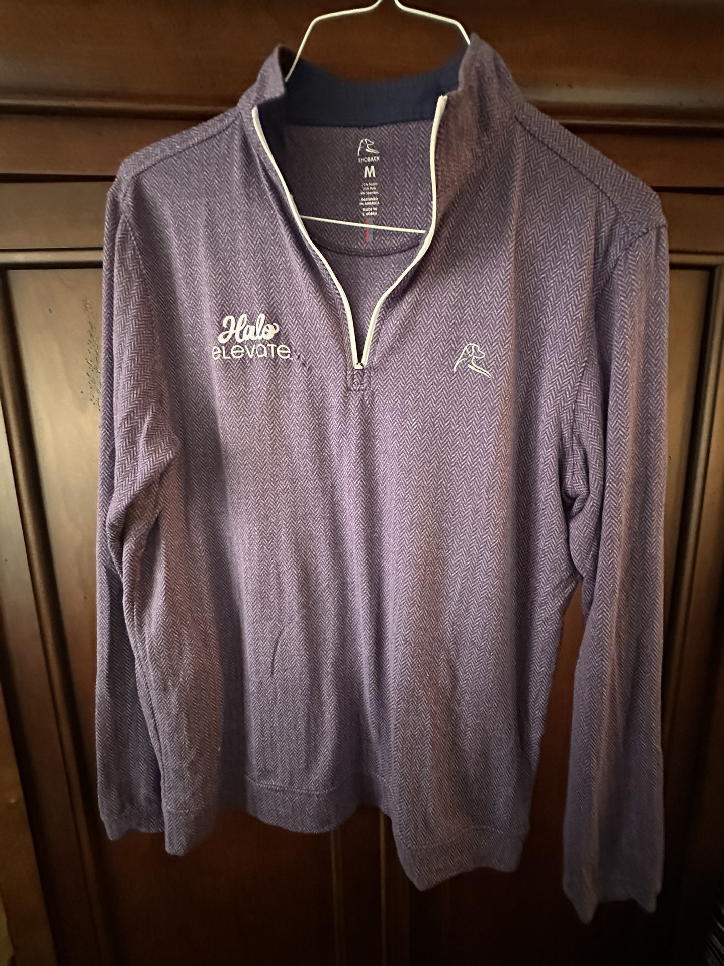 Rhoback Men’s 1/4 Zip Pullover Size Medium $45