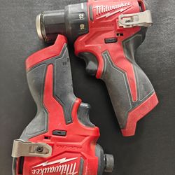 Milwaukee subcompact impact driver and drill driver