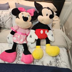 40 Inch Minnie And Mickey Mouse Stuffed Plush Toys 