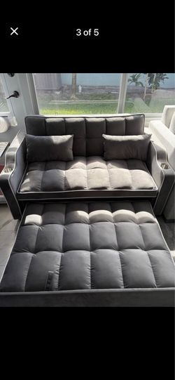 Brand, new pullout double sofa and single chairs