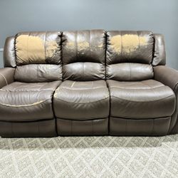 Brown Recliner Sofa 