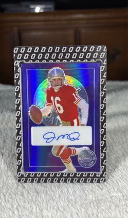 2024 Leaf Pro Set Joe Montana Purple Foil Auto numbered 1 of 10