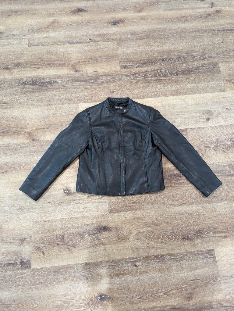 Style & co Leather Jacket SzM petite 