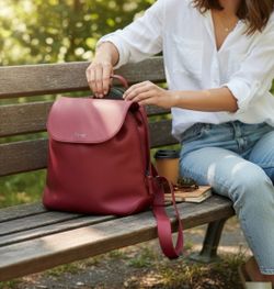 Paris Lipault leather backpack