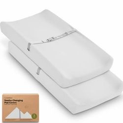 2-Pack Organic Changing Pad Covers Neutral - 100% Cotton