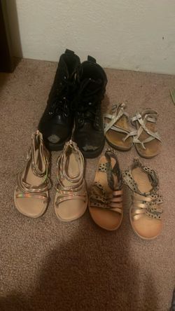 GIRLS Boots size 13 and Sandals are size 10