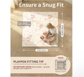 47 x 47 Inch Foldable Play Mat for Babies/Toddlers