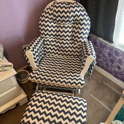 Rocking Chair With Matching Foot Stool