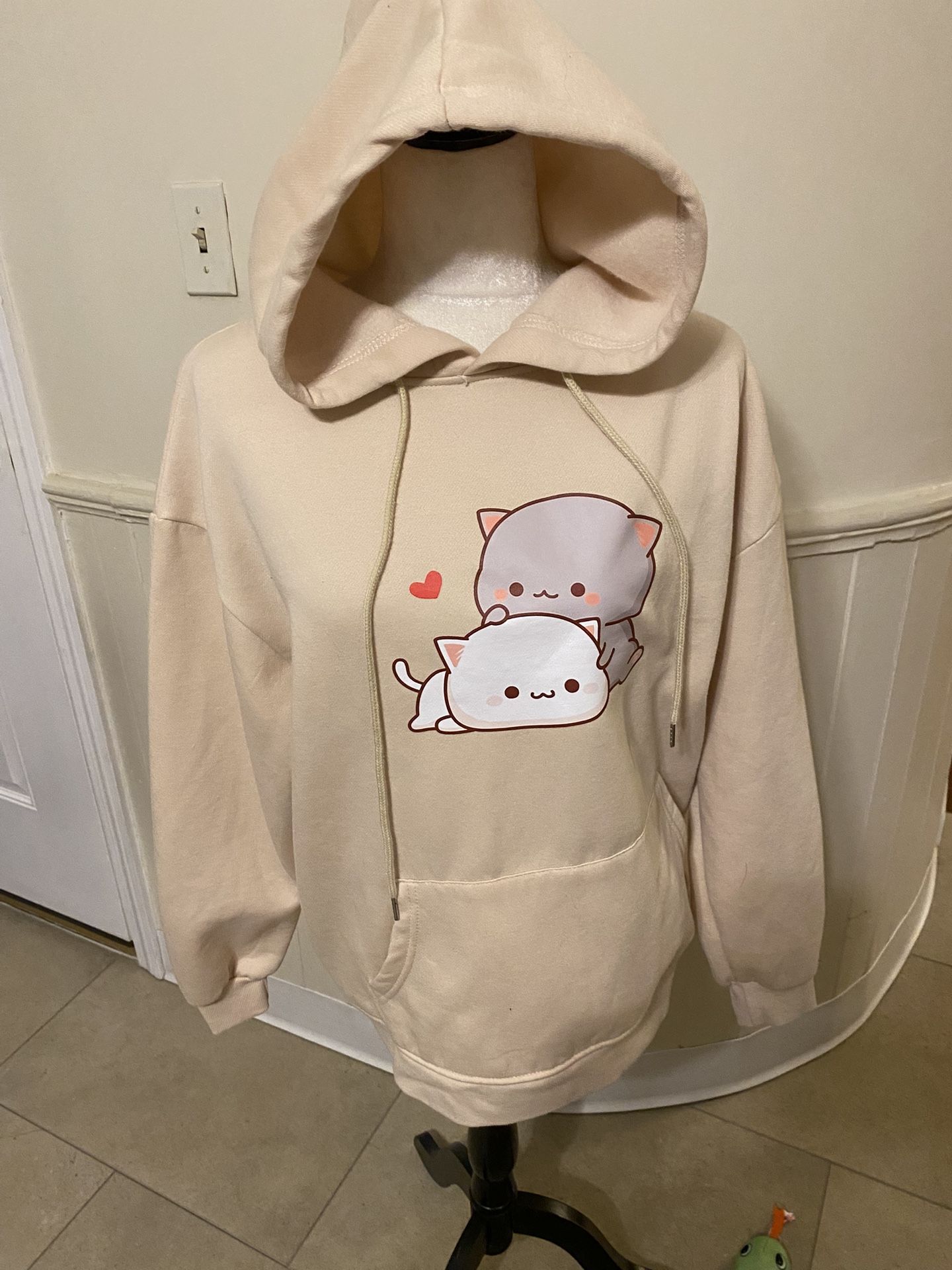 Brand New Woman’s/Teens Kawaii Cat Hoodie Sweatshirt Size Large