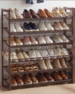30 Pair Stackable Shoe Rack,