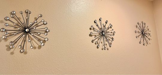 Metal Starburst Wall Decor Set of 3