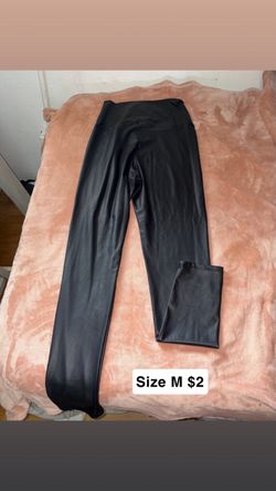 Black Faux Leather Leggings Size M