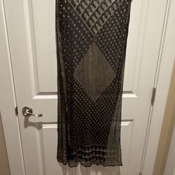 Egyptian Silk Wrap With Metal Embellishments